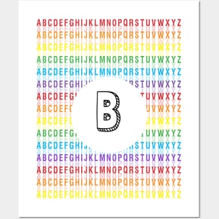 Letter B - Alphabet - Rainbow Posters and Art